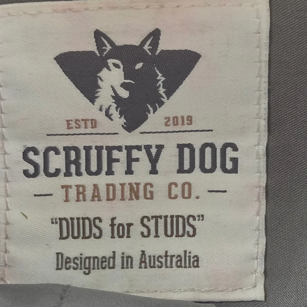 Scruffy Dog Trading Co Crossbody Small Messenger Bag Black Grey Canvas Rugged